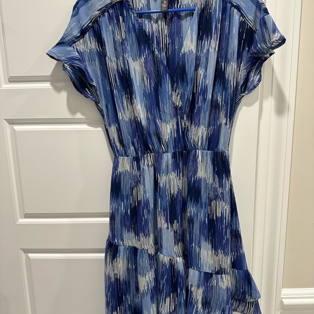 Blue Patterned Women's Dress
